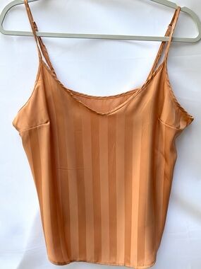 danskin satin striped adjustable cami top